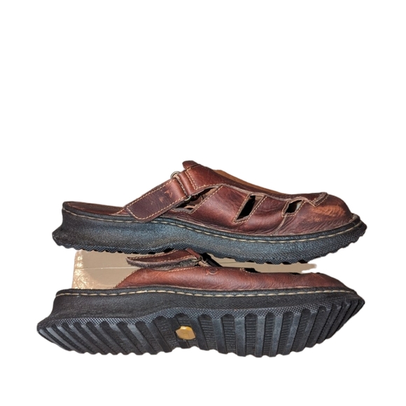 Men\'s Born Leather Sandals Velcro Gladiator Slip On Fishermen 12